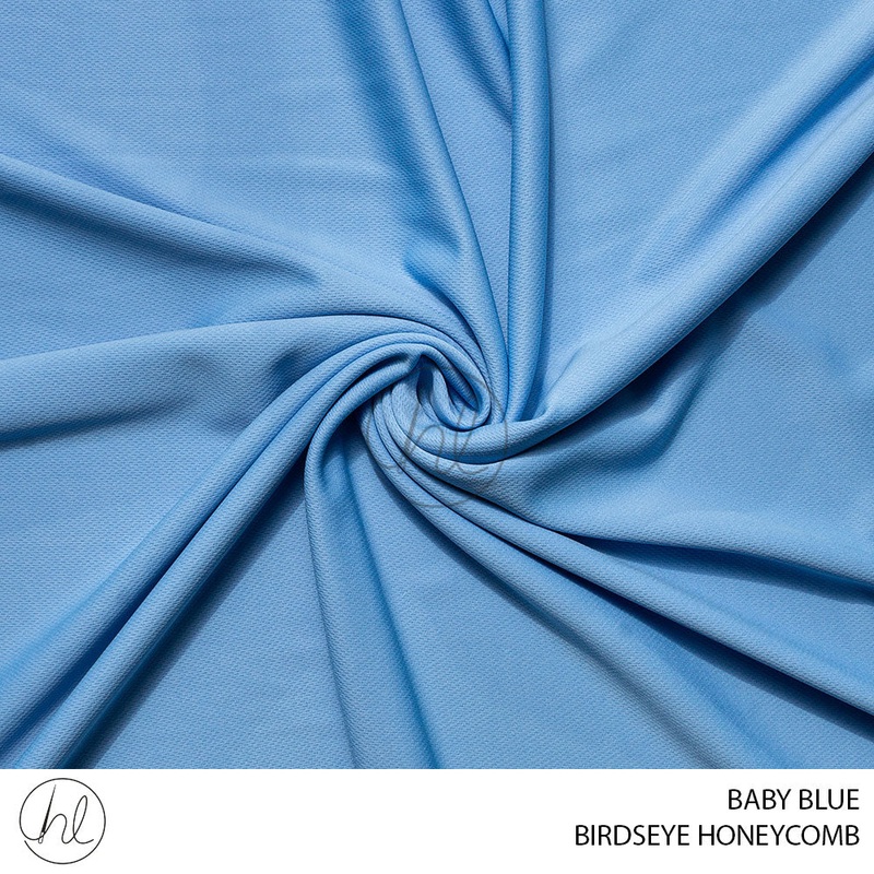 Birdseye Honeycomb 275 Baby Blue 150cm Per M