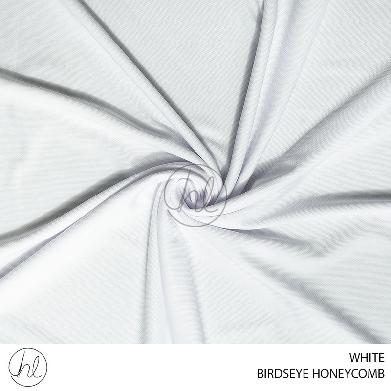 Birdseye Honeycomb 275 White 150cm Per M