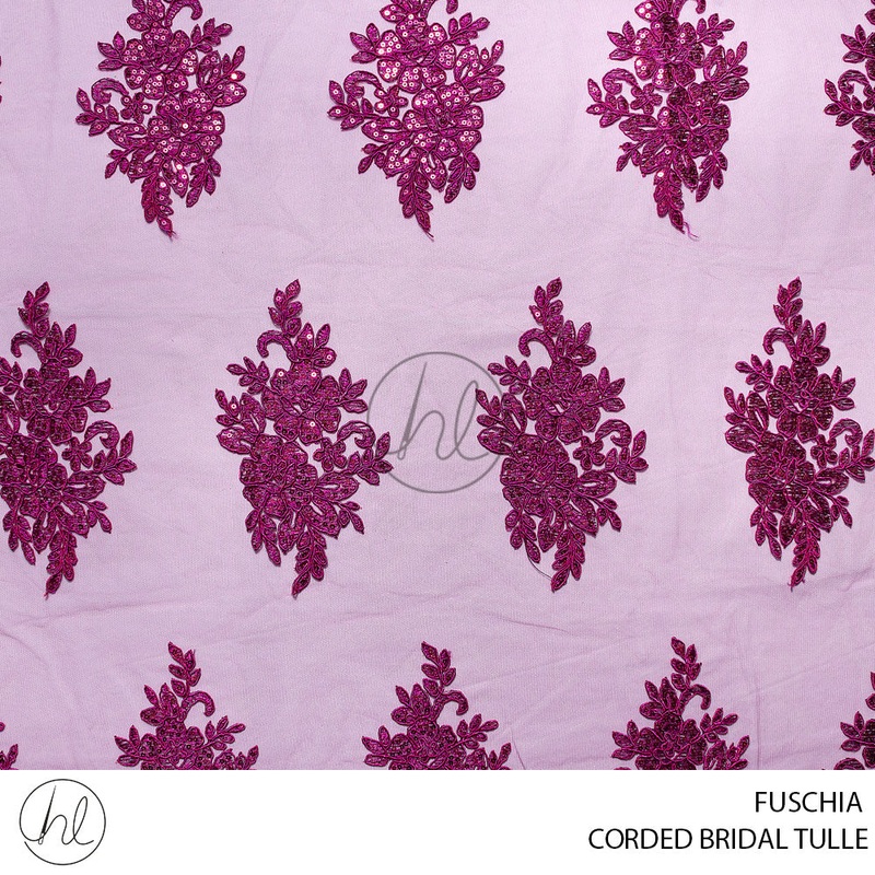 Corded Bridal Tulle 53 Fuschia 140cm Per M