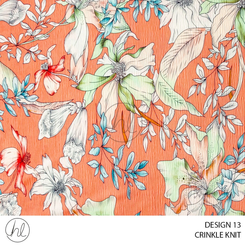 Crinkle Knit 51 Orange Design 13 150cm Per M