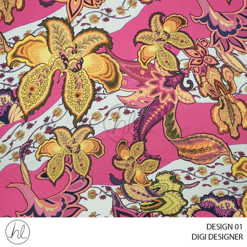 Digi Designer 51 Cerise Design 01 150cm Per M