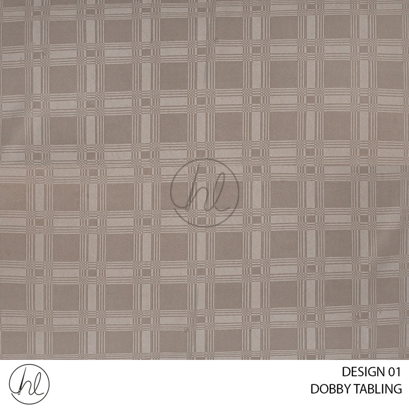 DOBBY TABLING 90  DESIGN 01 STONE 280CM WIDE PER M