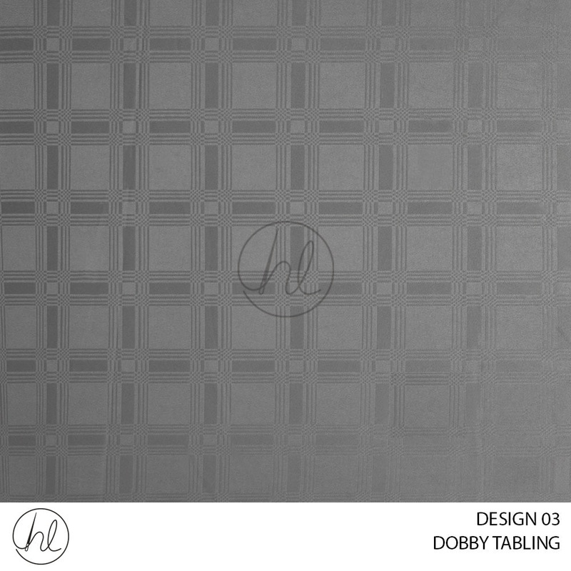 DOBBY TABLING 90  DESIGN 03 GREY280CM WIDE PER M
