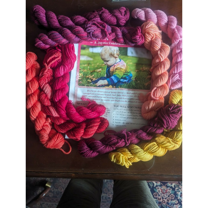 Dream in Color, Tulips Baby Sweater Kit