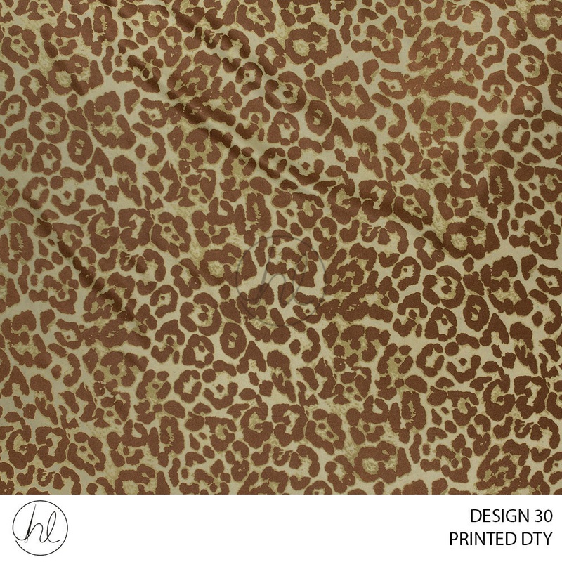 DTY Printed 53 Brown Design 30 150cm Per M