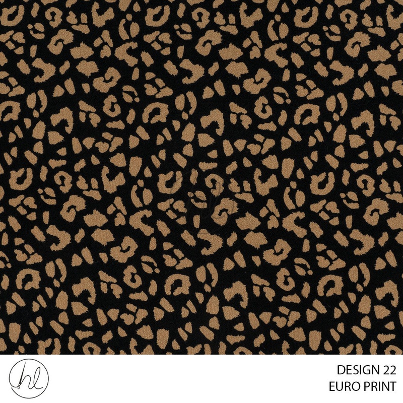 Euro Print 51 Black Design 22 150cm Per M