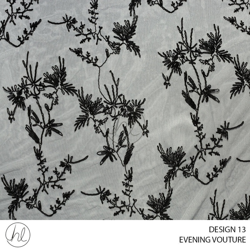 Evening Couture 51 Black Design 13 150cm Per M