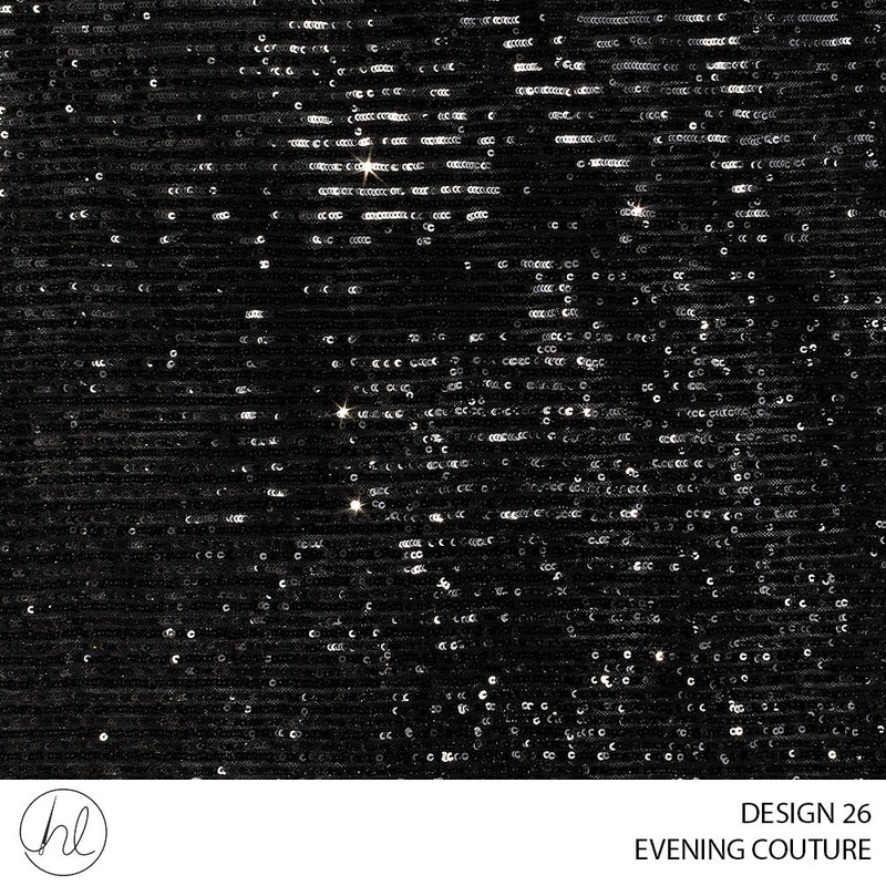Evening Couture 51 Black Design 26 150cm Per M