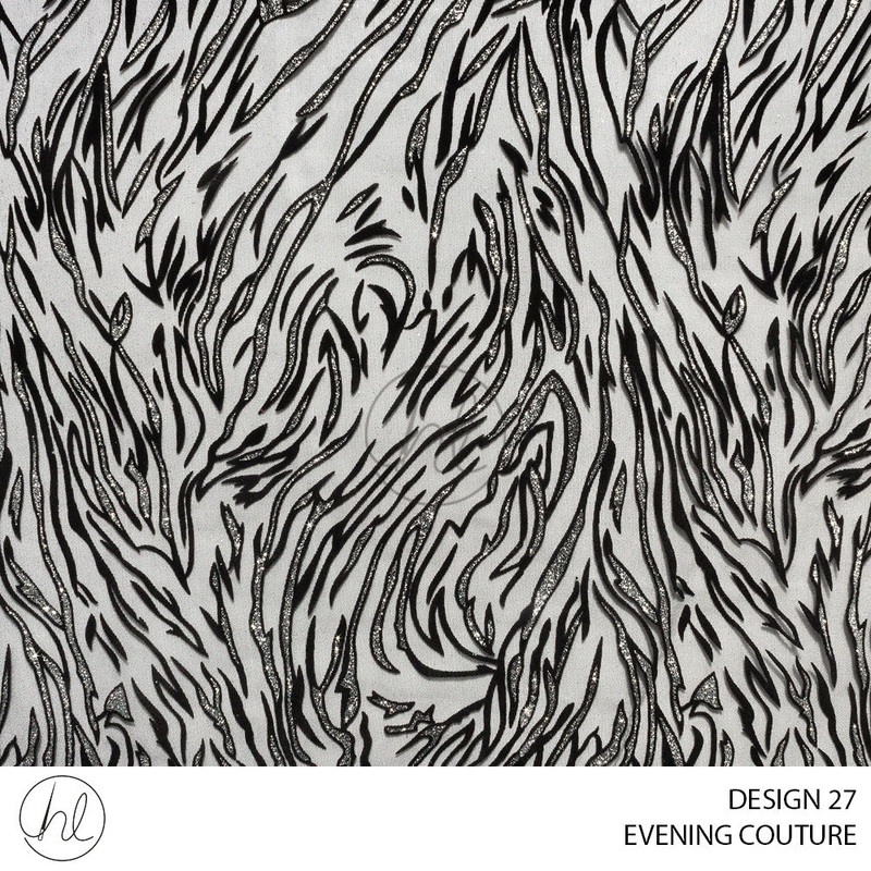 Evening Couture 51 Black Design 27 150cm Per M