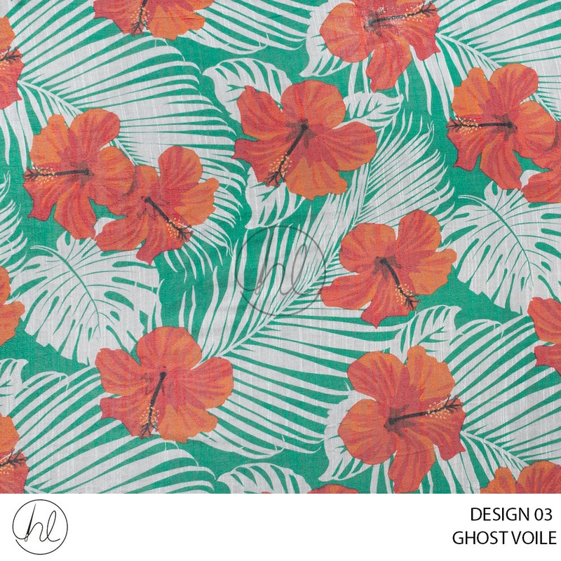 Ghost Volie 51 Hibiscus Design 03 130cm Per M