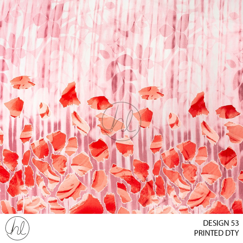 Printed DTY 51 Coral Design 53 150cm Per M