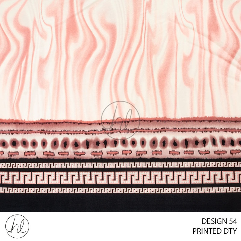 Printed DTY 51 Pink Design 54 150cm Per M