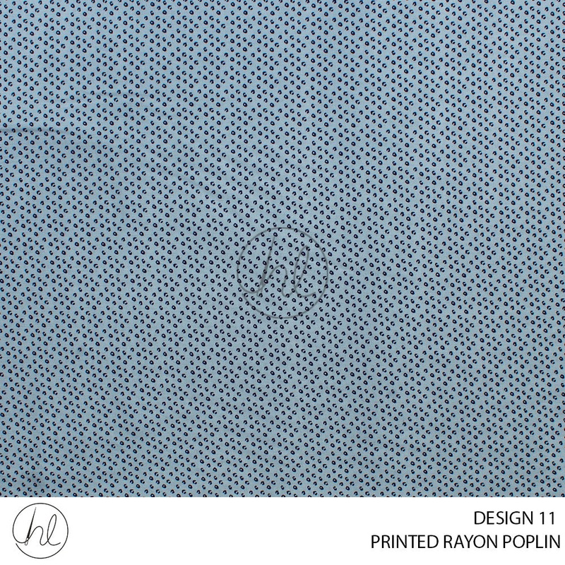 Printed rayon Poplin 51 Blue Design 11 145cm Per M