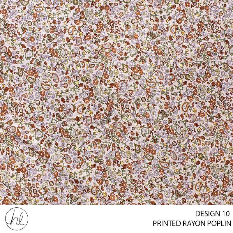 Printed rayon Poplin 51 Pale Blush Design 10 145cm Per M