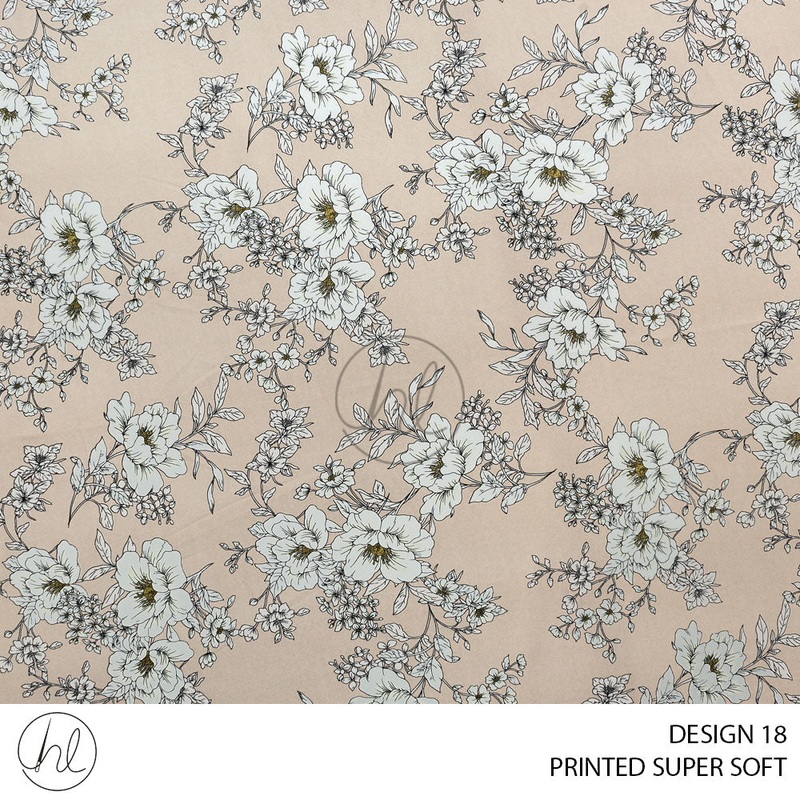 Printed Super Soft 51 Taupe Design 18 150cm Per M
