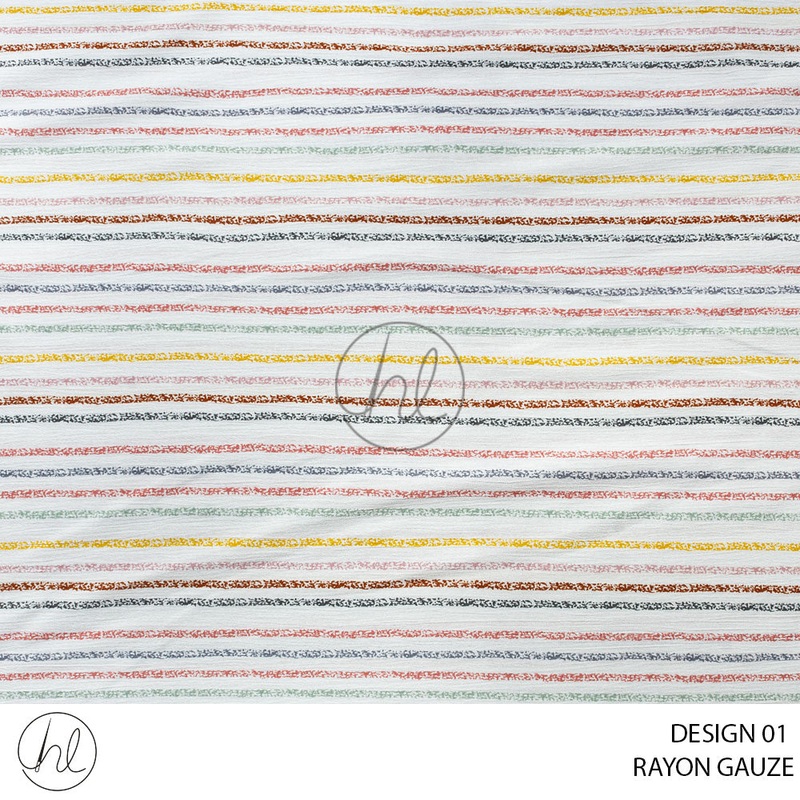 Rayon Gauze 51 Stripe Design 01 135cm Per M