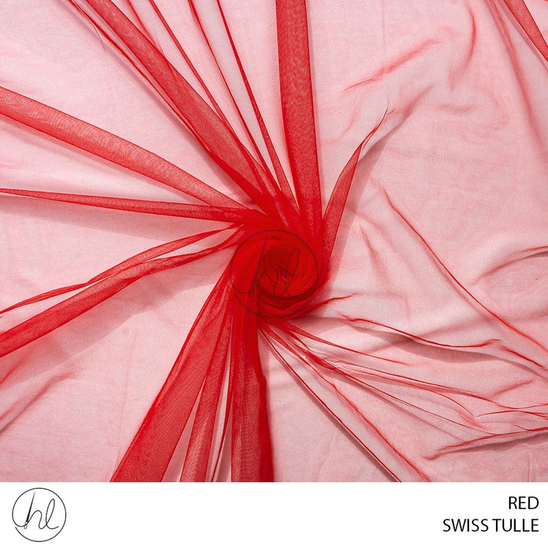 Swiss Tulle 53 Red 3M  Per M