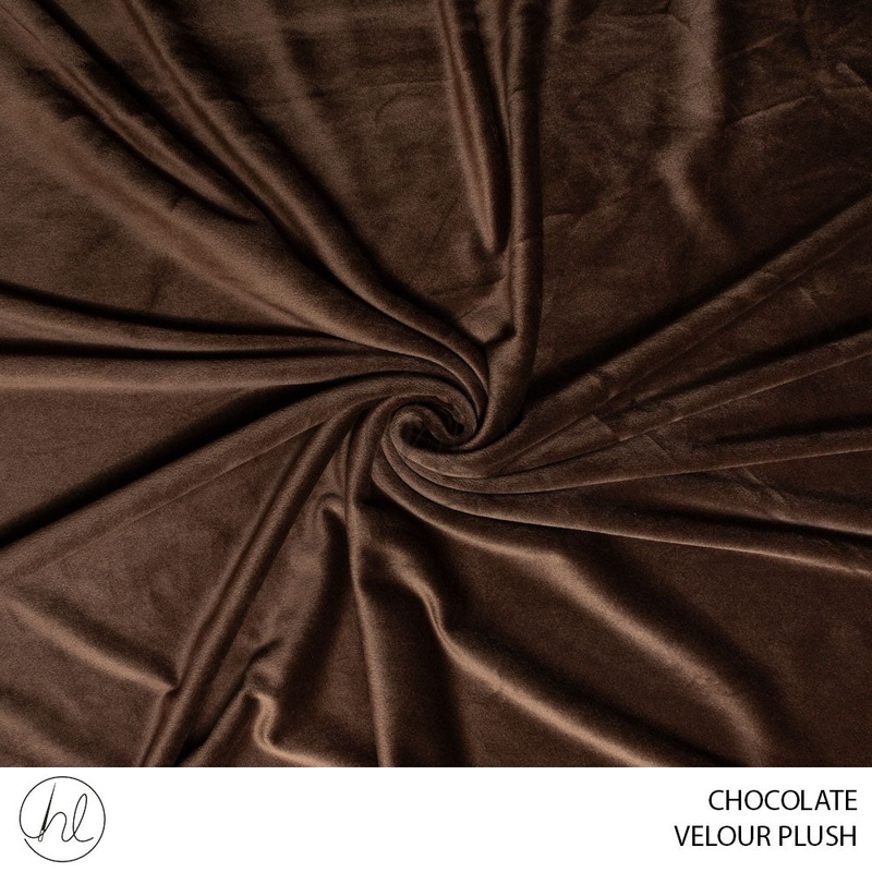 Velour Plush 150cm Chocolate 150cm Per M
