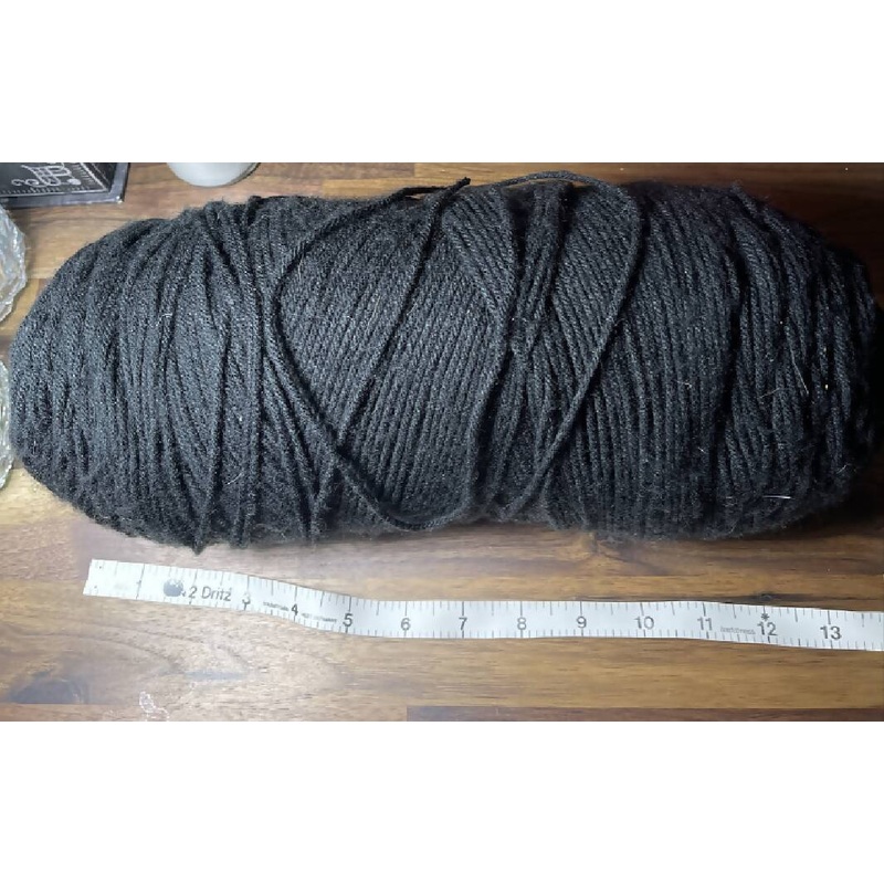 Black Acrylic Yarn