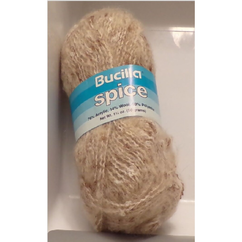 Bucilla 'Spice' Chunky; Slubby Brushed; Tan; Lot of 3 plus Partials; Vintage