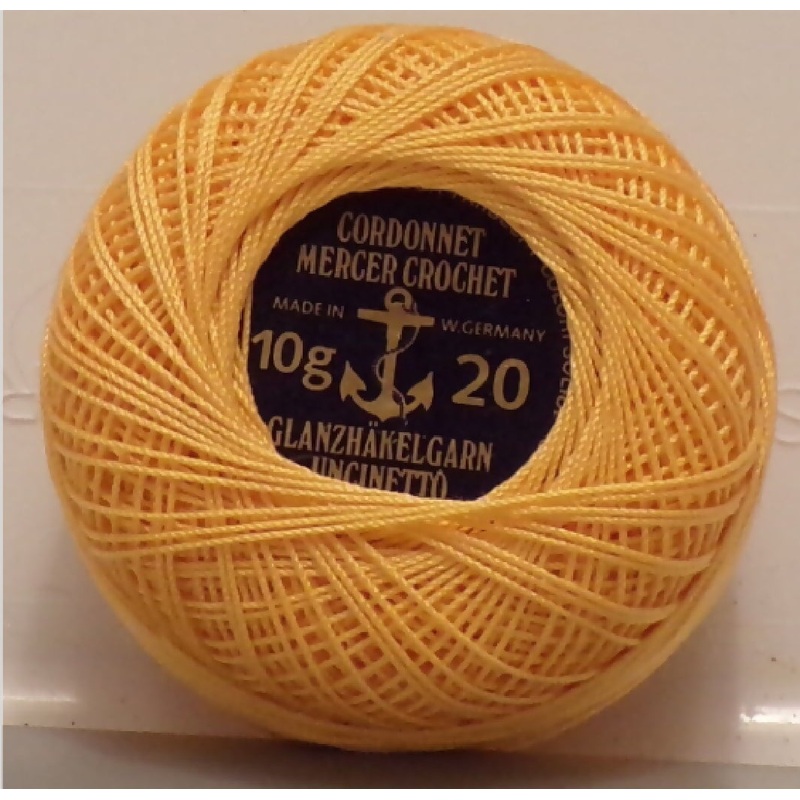 Cordonnet Mercer Crochet Size 20; Orange; Lot of 9 Balls; Germany; Vintage