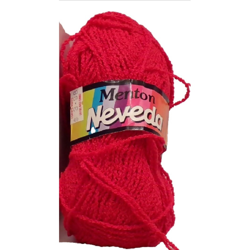 Neveda 'Menton' Red; Vintage; Lot of 7 Skeins