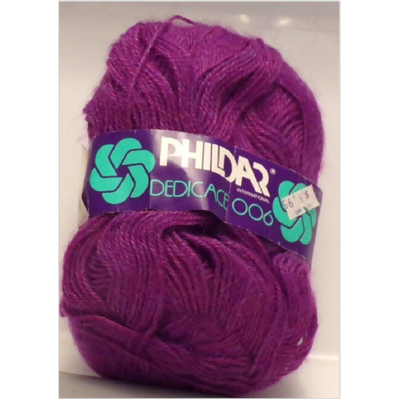 Phildar 'Dedicace'; Purple; Acrylic, Mohair, Wool; Lot of 2