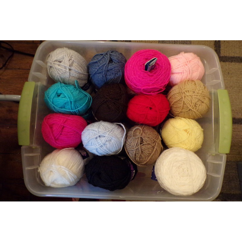 Phildar 'Pronostic 229'; Mixed Lot of 15 Colors in Single Skeins Plus Extra