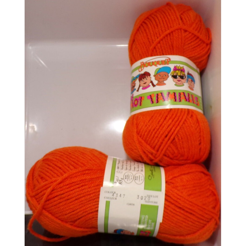 Spinrite Yarns Bouquet 'Softee Hot Tamales'; Orange; Acrylic; 2 Full Skeins