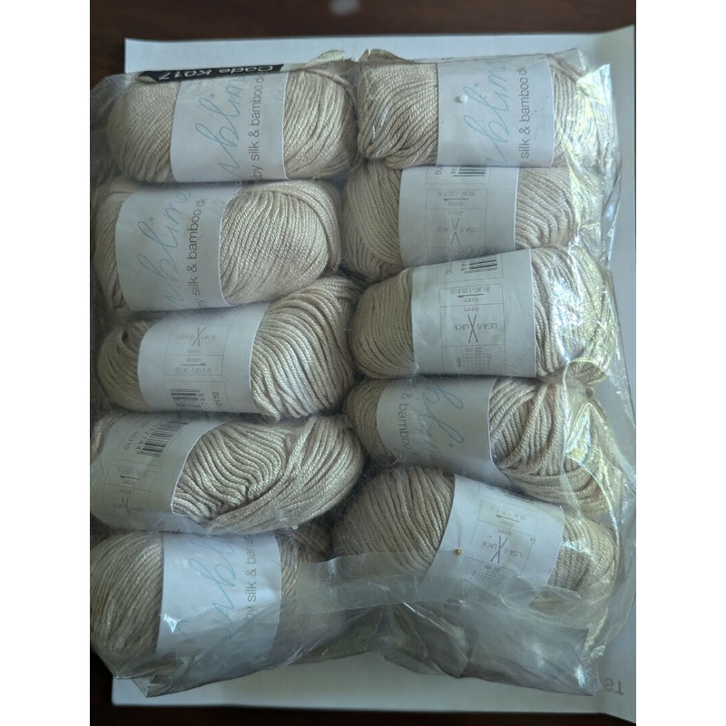 10 skeins of Sublime baby silk and bamboo yarn