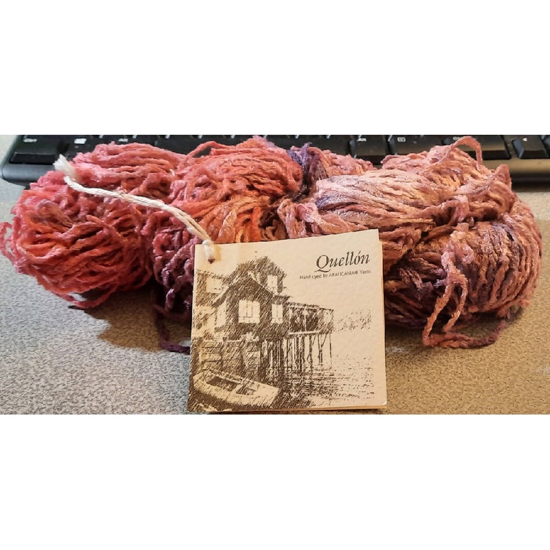 Araucania Yarns 'Quellon' Hand Dyed; Pink-Purple; 1 full Hank Plus Reclaimed