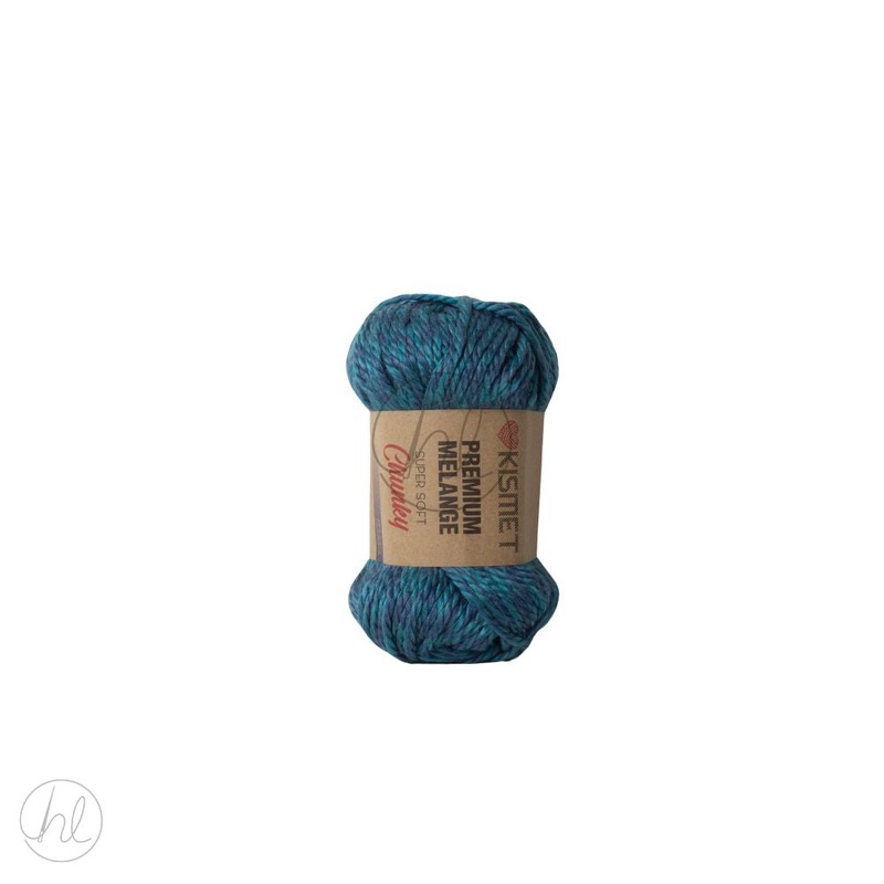 MELANGE PREMIUM CHUNKY 100G TEAL FREE