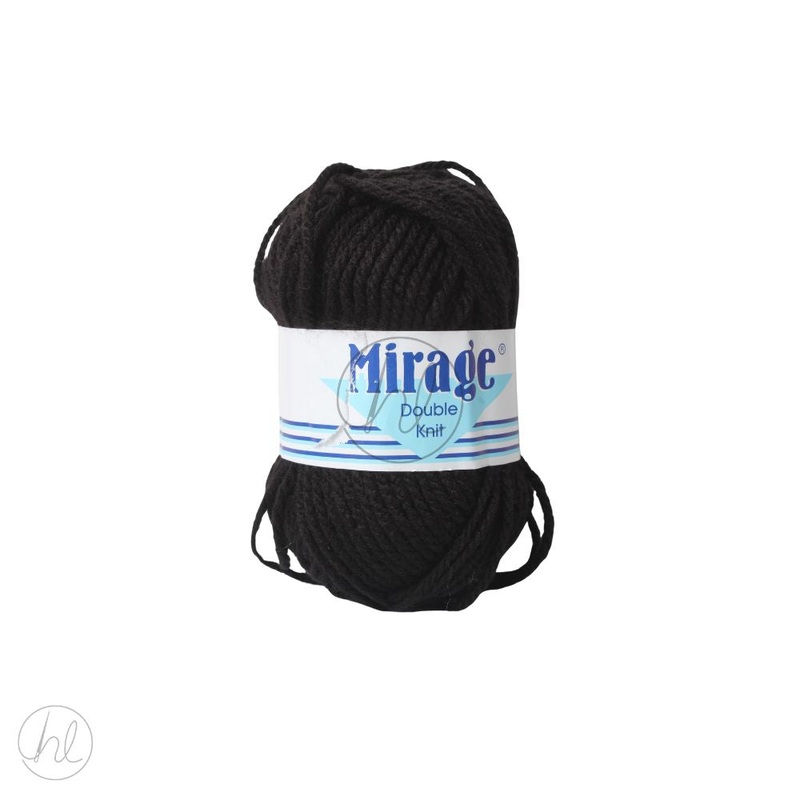 MIRAGE DBL KNIT LSE WOOL 25 BLACK FRE EACH
