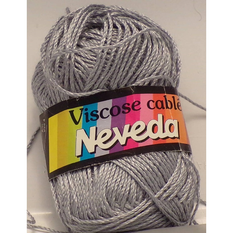 Neveda 'Viscose cable' Gray 100% Viscose Vintage Lot of 8 skeins
