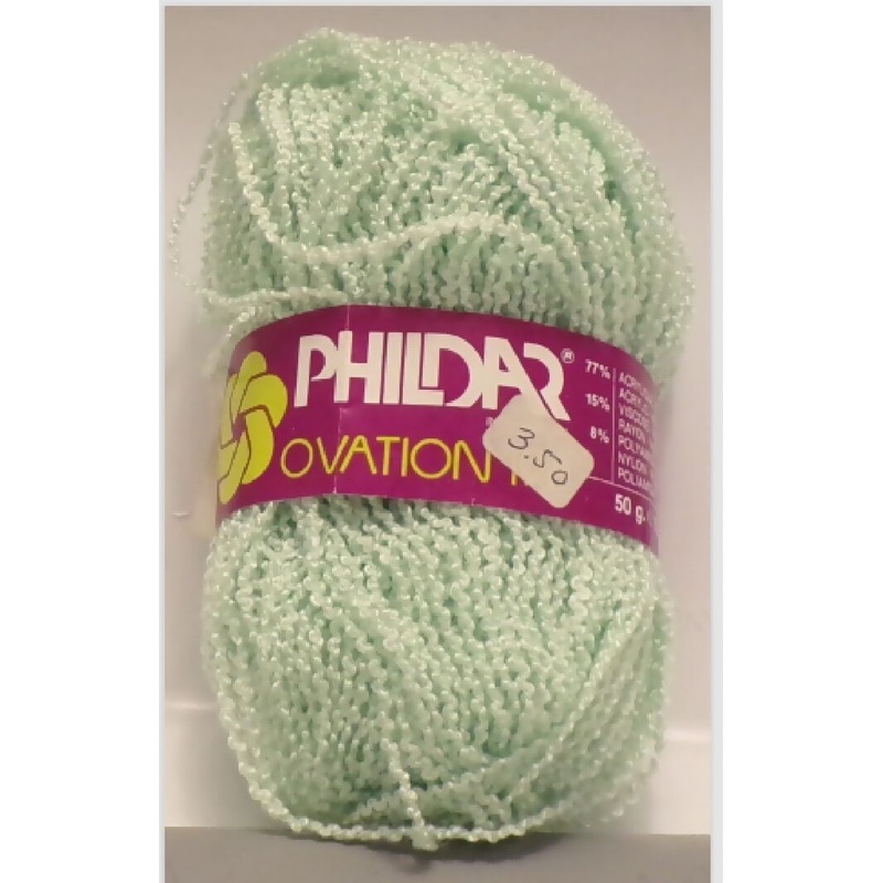 Phildar 'Ovation 198'; Lt. Green; Lot of 2 full plus 5.3 oz Extra Reclaimed