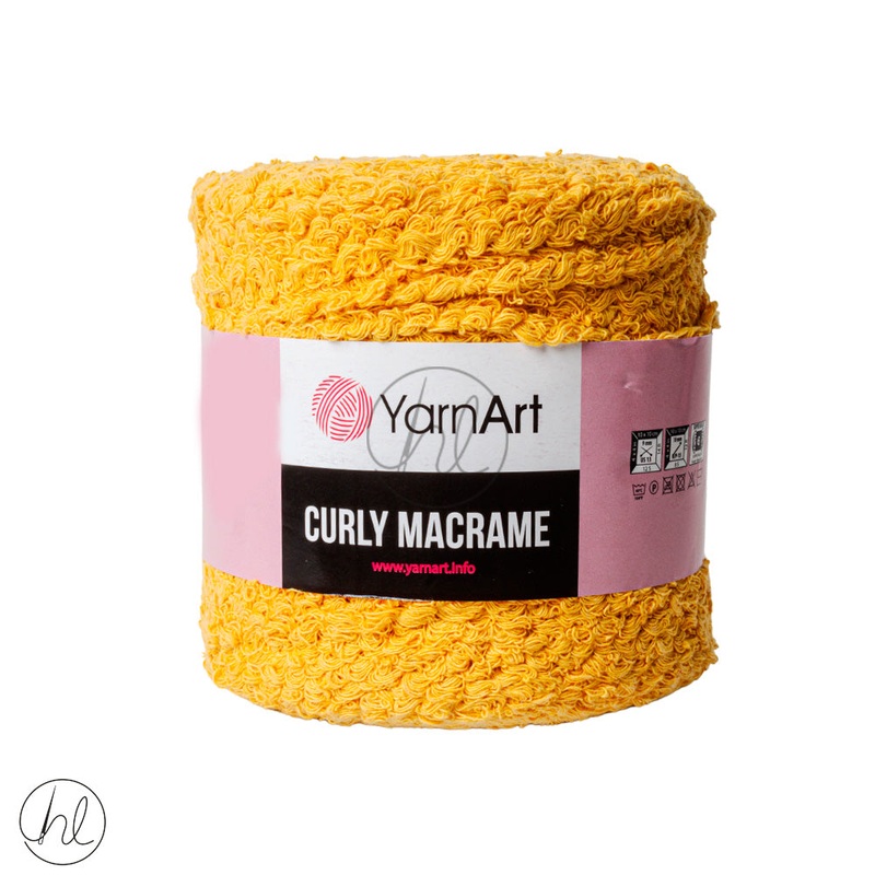 YARN ART CURLY MACRAME 500G  YELLOW