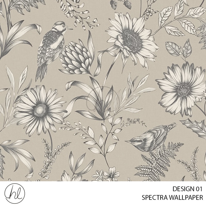 SPECTRA WALLPAPER DESIGN 01WA019A0.53X10M PER ROLL BONTANICAL SONGBIRD