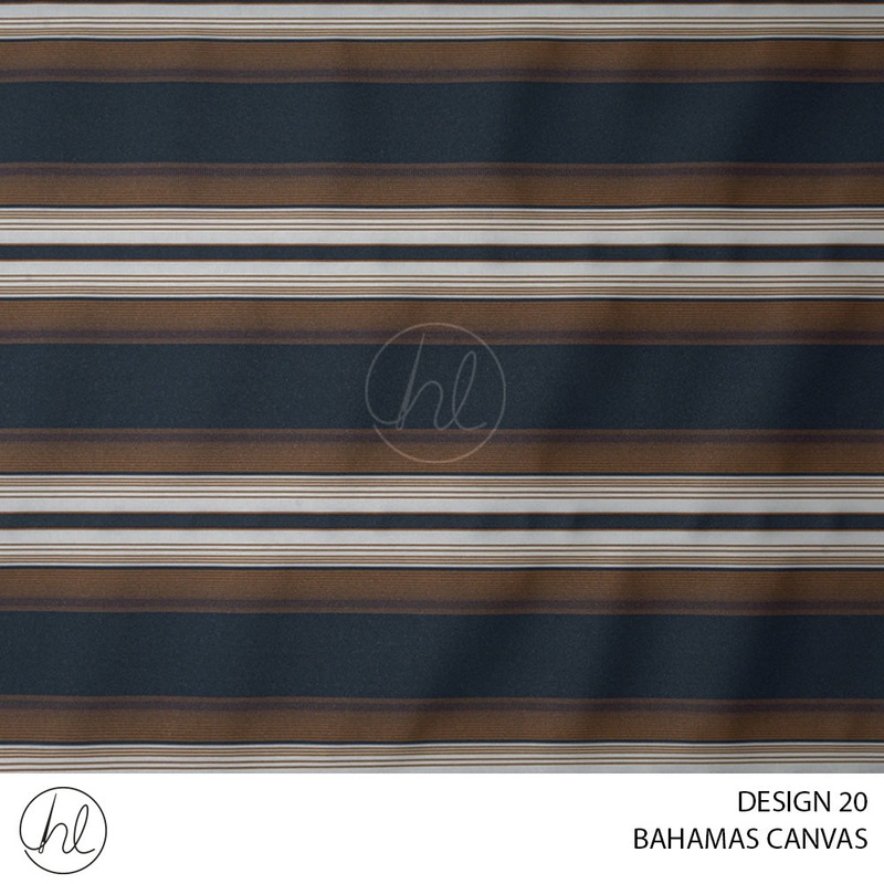 BAHAMAS CANVAS 275 DESIGN 20 WHITE/BROWN 150CM WIDE PER M