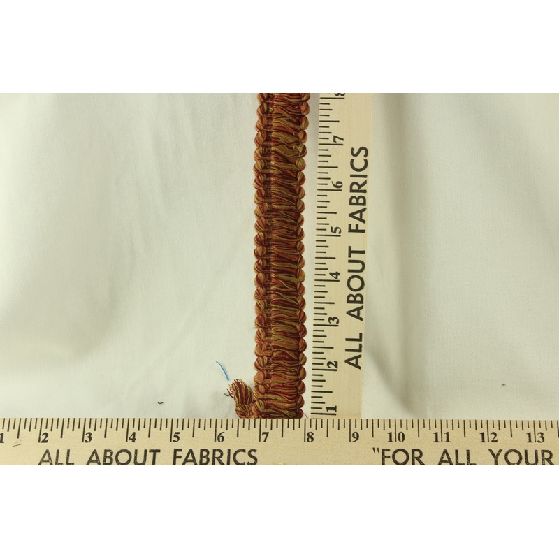 Brush Fringe Trim - 1" Touch of Orange & Gold