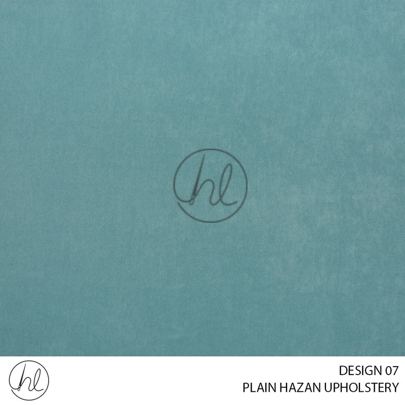 PLAIN HAZAN UPHOLSTERY DESIGN 07 TURQUISE 140CM WIDE PER M