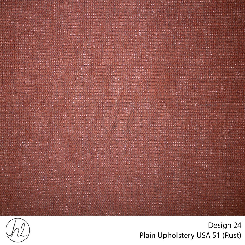 Plain USA Upholstery 51 Design 24 Rust 140cm Wide Per m