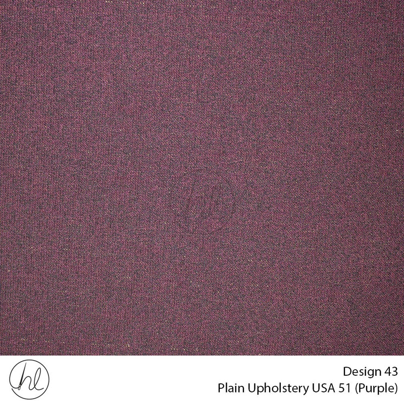 Plain USA Upholstery 51 Design 43 Purple 140cm Wide Per m