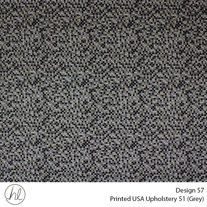 Printed USA Upholstery 51 Design 57 Grey 140cm Wide Per m