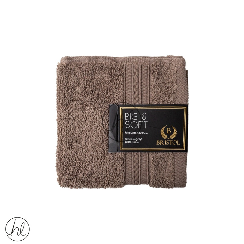 BRISTOL BIG & SOFT FACE CLOTH BROWN 30X30