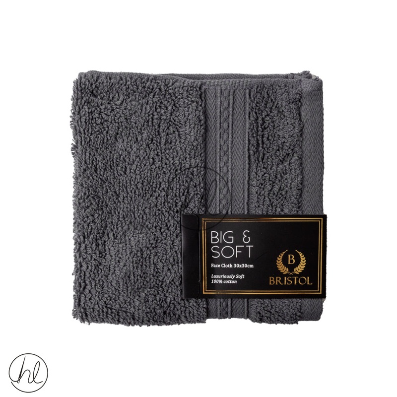 BRISTOL BIG & SOFT FACE CLOTH DARK GREY 30X30