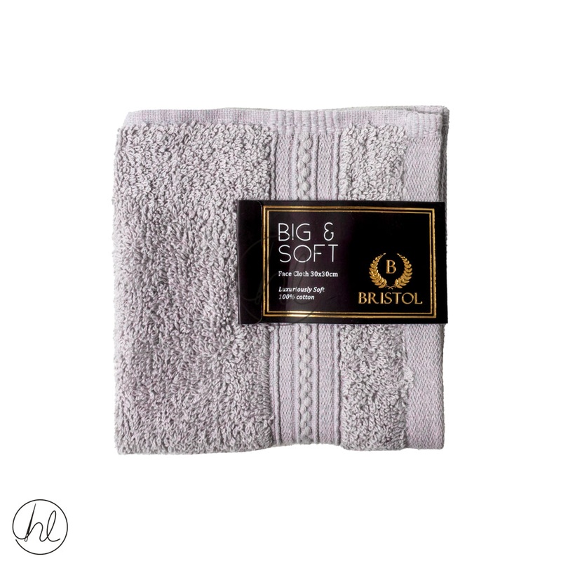 BRISTOL BIG & SOFT FACE CLOTH LIGHT GREY 30X30