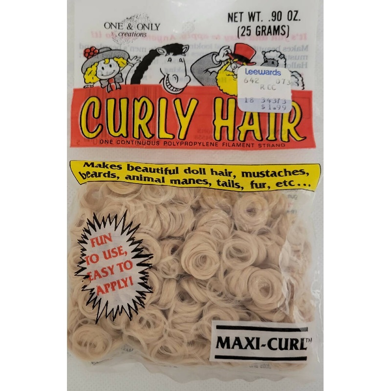 Lot of light color doll hair - 5 packages