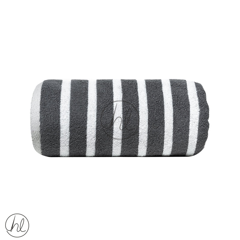 Nortex Imperial Stripe Bath Sheet Charcoal Grey 90x150cm
