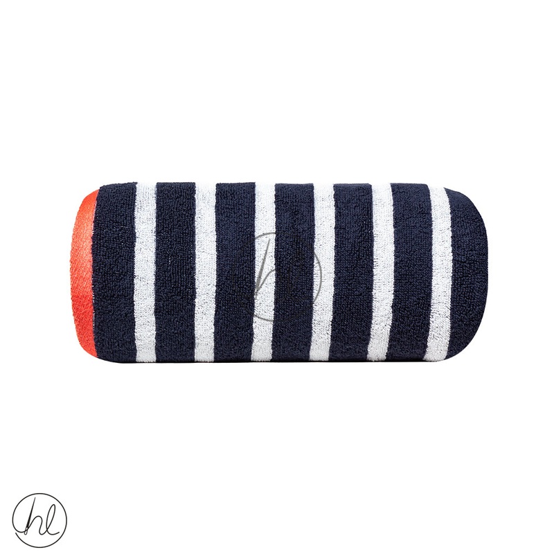 Nortex Imperial Stripe Bath Sheet Navy 90x150cm