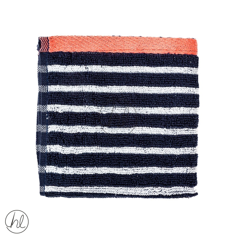 Nortex Imperial Stripe Face Cloth Navy 30x30cm